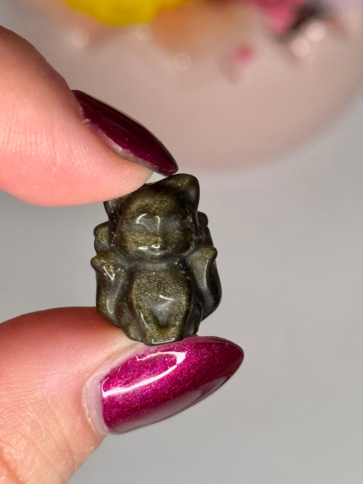 Mini Gold Sheen Obsidian Nine Tails