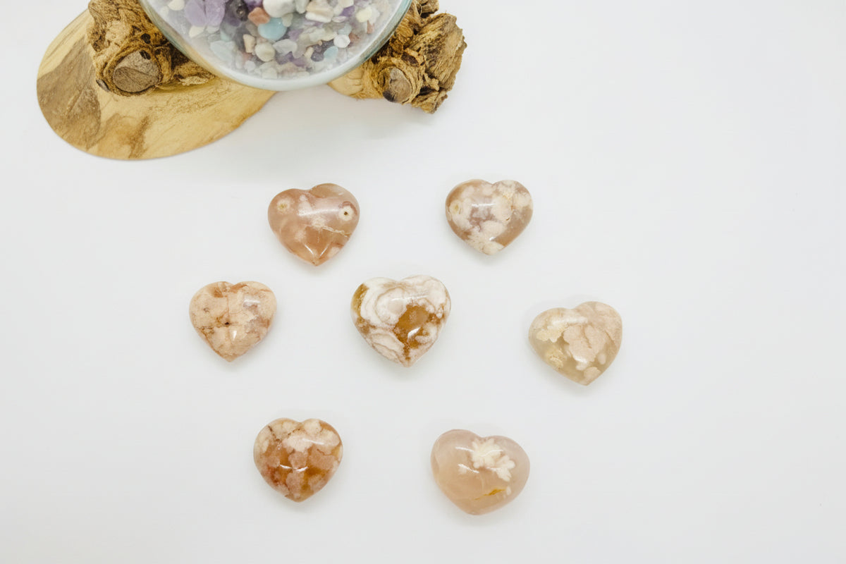 Flower Agate Heart