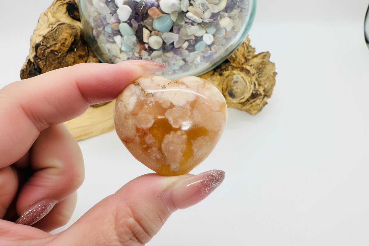 Flower Agate Heart