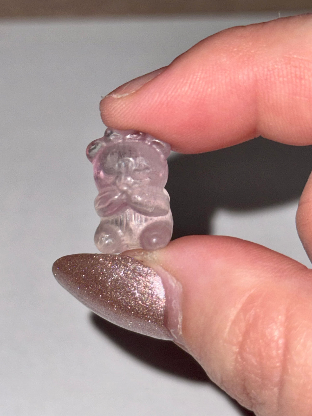 Mini Fluorite 'Speak No Evil' Bear