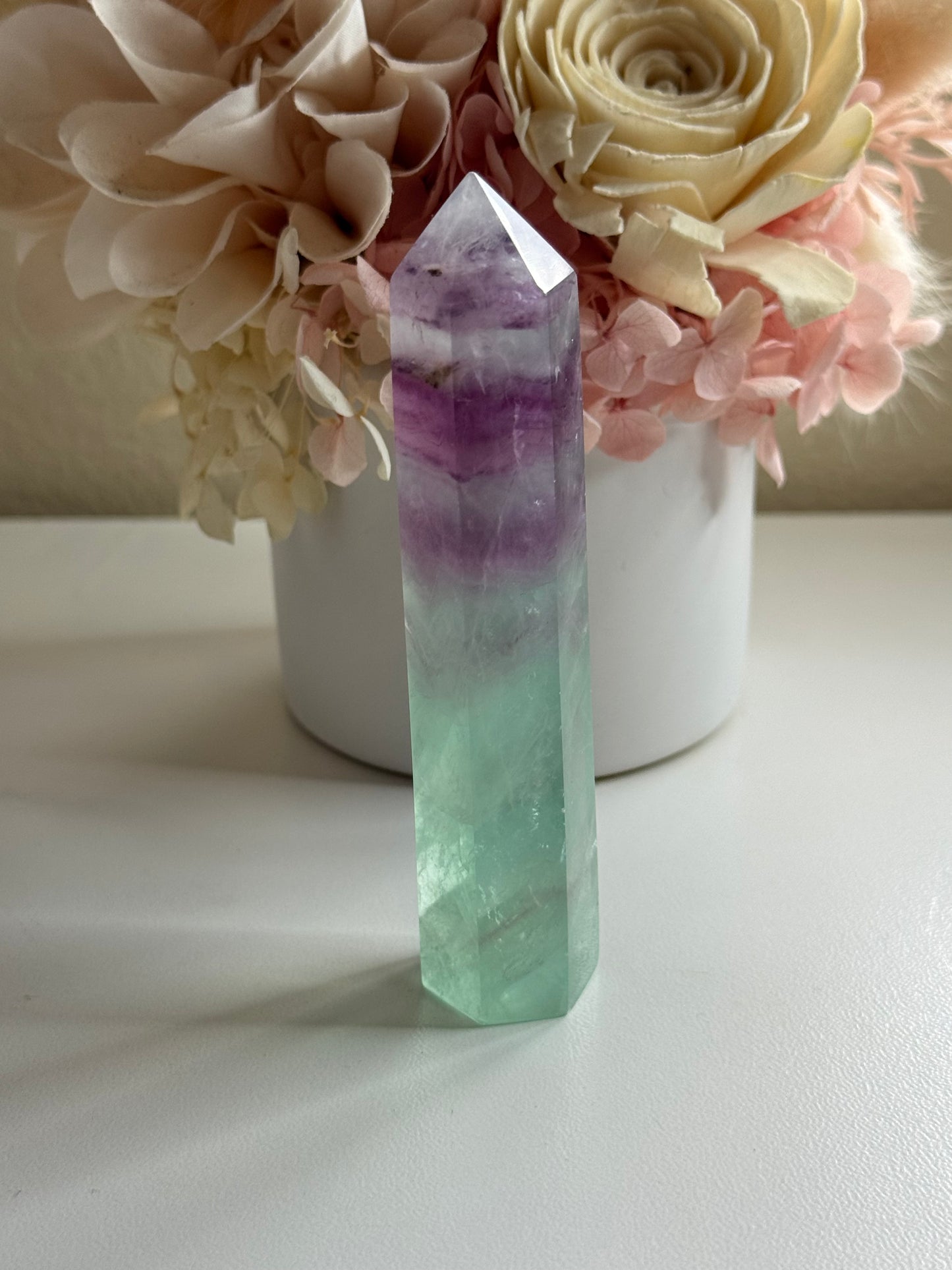 Fluorite Tower - leaning