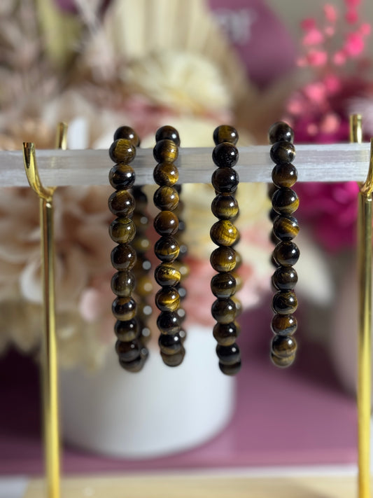 8mm Tigers Eye Bead Bracelet