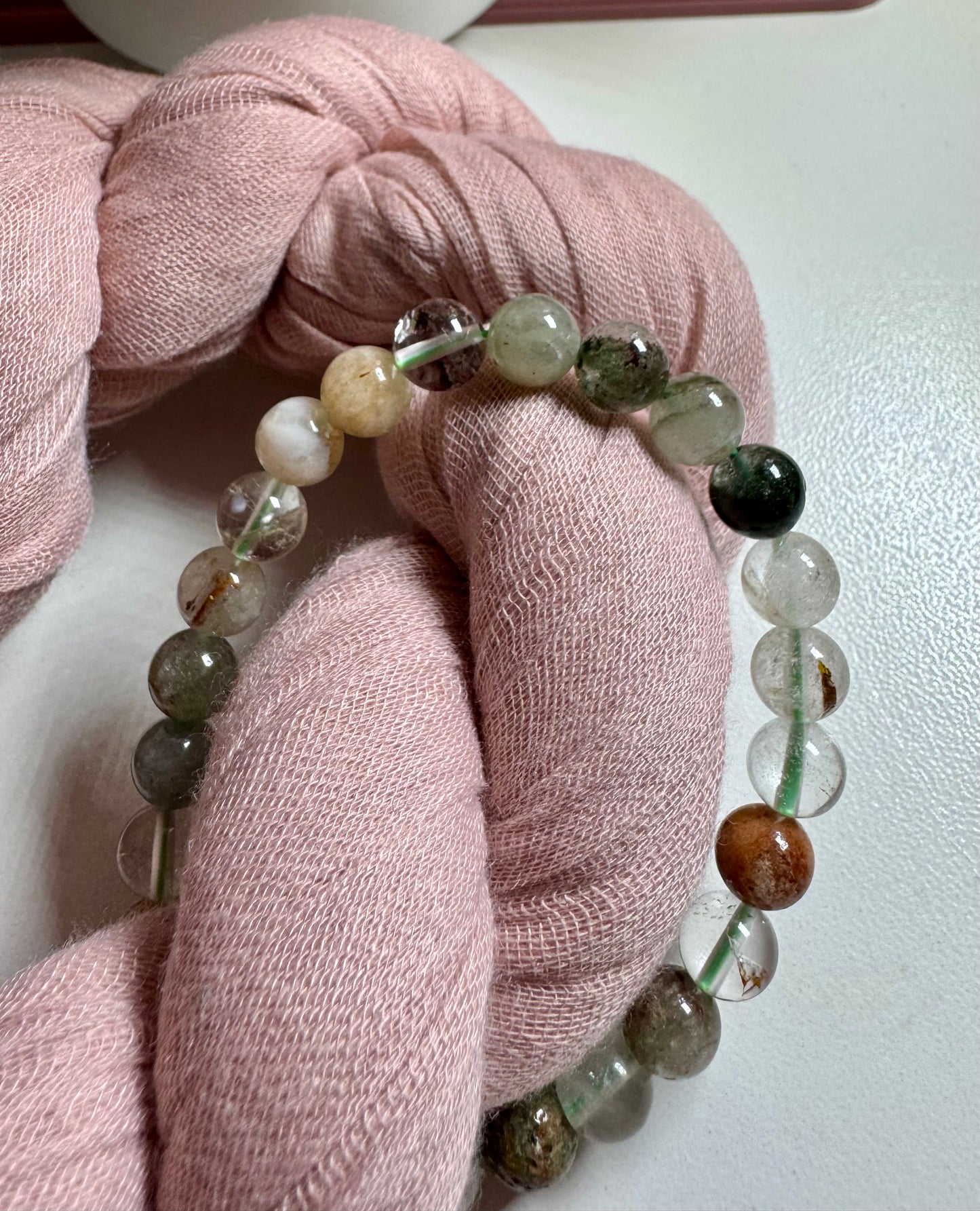 8mm Garden Quartz Bead Bracelet