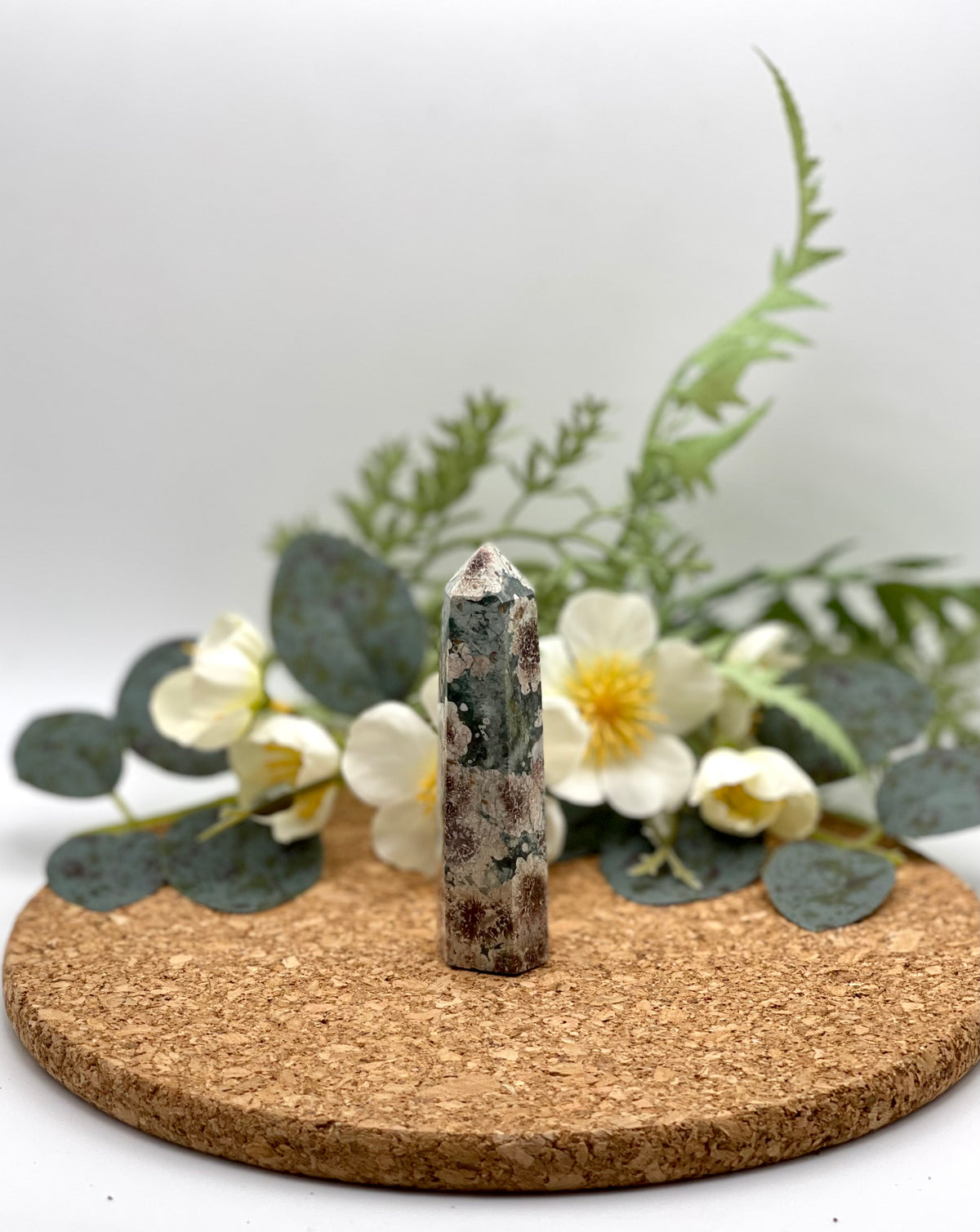 Green Flower Jasper Generator Tower